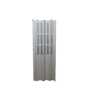 Precio directo de fábrica Puerta de baño plegable de PVC Fácil instalación Puerta plegable de PVC Puertas correderas de acordeón