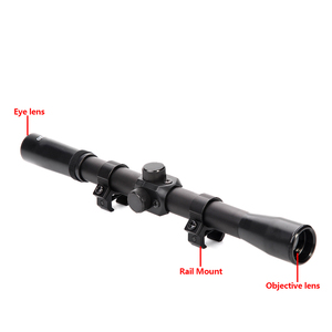 Lunette de visée tactique 4X20 <span class=keywords><strong>longue</strong></span> portée pour la chasse avec base de montage de 11 mm, grossissement 4x, lunette de visée pour l'extérieur - Product Image 6