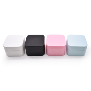 Hot sale 10g 30g 50g square pink cosmetic packaging hair wax pp plastic jars cream plastic jars with lid