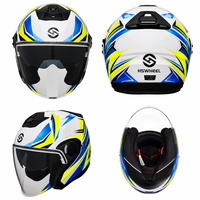 Casque de moto confortable en coque ABS certifié DOT 3C, optimisé pour les longues distances