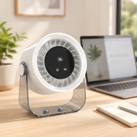 Nouveau ventilateur de table de bureau MLS6220 2026, rechargeable par USB, 1800 mAh, 5 vitesses, mini-ventilateur rafraîchissant pour l'été