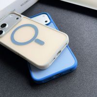 Casing ponsel akrilik magnetik warna blok dengan sentuhan lembut seperti kulit untuk iPhone 17 Pro Max 16 15, Tahan Jatuh dengan Cakupan Penuh dan Desain Minimalis