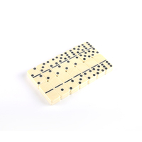Vente en gros de jeux intelligents pour adultes, jeu de dominos chinois, emballage en valise (étui en PVC, dominos ivoire/blanc)