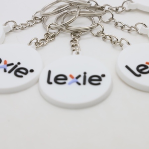 Custom Logo PVC <b>Keychain</b> Soft Rubber Tag for Hearing Health Clinics <b>Personalized</b> Healthcare Giveaway - Product Image 2