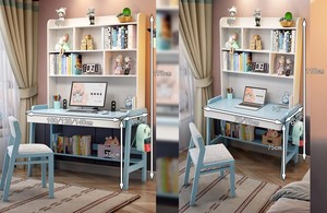 Hiện đại loại hai mô hình đôi duy nhất ngăn kéo đồ nội thất hiện đại bảng lưu trữ lớn Kệ sách gỗ rắn bàn phòng ngủ để bán - Product Image 5