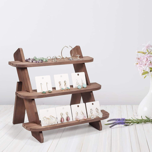 Expositor <span class=keywords><strong>de</strong></span> Madera para Cupcakes, Soporte Rústico <span class=keywords><strong>de</strong></span> Madera <span class=keywords><strong>de</strong></span> 4 Niveles para Exhibición <span class=keywords><strong>de</strong></span> <span class=keywords><strong>Funko</strong></span> Pop, Vendedores, Pendientes y Anillos - Product Image 2