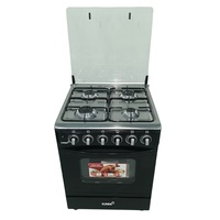 Cuisinière à gaz Xunda 60*60cm, 2 brûleurs et 2 plaques électriques, cuisinière à gaz et électrique avec four