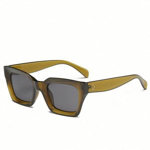 Lunettes de soleil rectangulaires rétro léopard pour femme 2025, avec rivets, protection UV400, petite monture carrée - Product Image 6