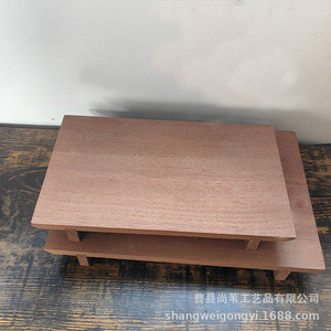 Wooden Dessert Stand Rectangle Hotel <b>Table</b> Restaurant Serving Tray Set <b>Buffet</b> Pastry Display Rack - Product Image 2