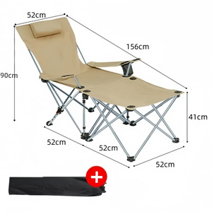 Outdoor Camping Separable Lounge Chair Folding Lying Chairs Portable Fishing Backrest Chair Recliner <b>Table</b> Stool Kit - Product Image 5