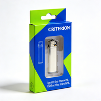 Boîte d'emballage personnalisée pour briquet en carton ondulé écologique, gaufrée, avec pelliculage mat et impression, pour briquet à gaz