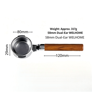 <span class=keywords><strong>Welhome</strong></span> Serie 58MM KD270/KD210S/KD210S2/KD310/KD320/KD330J Versión Aplanada Reutilizable de Acero Inoxidable con Dos Asas Sin Fondo - Product Image 3