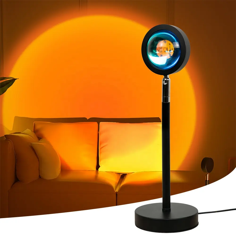 Sun Rainbow Projection Atmosphere Night Light Lamp USB Home Decoration Room Sunset Lamp Sunset Projector Light