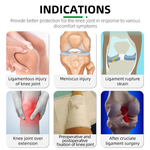 Attelle de genou orthopédique articulée réglable pour adultes, en alliage d'aluminium, attelles de jambe réglables de protection - Product Image 5