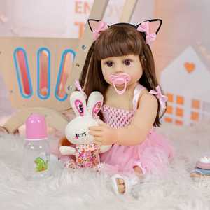 Bambola Realistica in PVC Morbido da 55 cm, Bambola Comfort da 22 Pollici per Bambine dai 4-6 Anni, Ottimo Regalo - Product Image 5