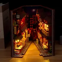 Kit de Bricolage DIY : Miniature de Bibliothèque en Bois, Maison de Poupées, Insert pour Étagère, Modèle Réduit, Unisexe, à partir de 14 ans, Cadeau d'Anniversaire