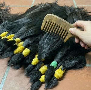 Extensiones de Cabello Virgen Natural con Cutícula Alineada, Cabello Vietnamita Crudo de Doble Trama, Cabello Vietnamita Crudo de 6-32 pulgadas, contáctenos - Product Image 1