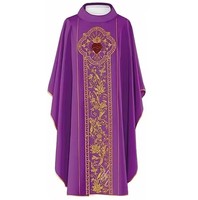 Nouvelle Chasuble Imprimée pour Célébrant d'Église, Pasteur ou Prêtre, Toge Vintage, Robe, Cape, Soutane, Vêtement Liturgique Blanc, Rouge, Vert, Violet