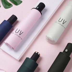 OVIDA Sombrilla Promocional Personalizable OEM Semiautomática de 3 Pliegues con Serigrafía, Estructura de Acero Inoxidable y Fibra de Vidrio, Tela Pongee con Protección UV - Product Image 3
