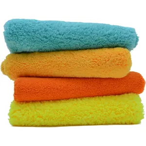 1000gsm Microfiber Lama Tumpukan Cleaning Kain Polyester Mewah Karang Bulu Handuk