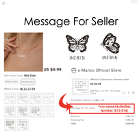 EMANCO Collier Personnalisé en Acier Inoxydable avec Pendentif Papillon Lettre Squelette pour Femme, Idéal pour Fêtes, Vente en Gros et Dropshipping