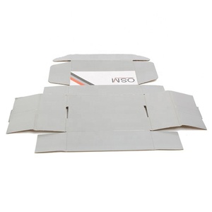 Caja de envío de cartón corrugado plegable de embalaje de comercio electrónico blanco mate barato al por mayor - Product Image 6