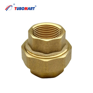 Pièces de plomberie OEM TUBOMART 1/2\", 3/4\" Raccords en laiton à visser généraux Union femelle pour tuyaux multicouches en <span class=keywords><strong>cuivre</strong></span>, PEX, PAP avec ISO - Product Image 1