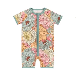 Wholesale Newborn Toddler Cotton Sleepsuit Clothes Infant Boys Girls Long Sleeve Jumpsuit Bodysuit Cartoon Print Baby Romper