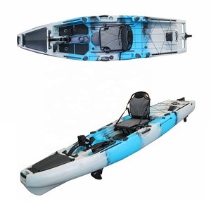 Haute qualité 10.5ft personne seule Sit-Top pêche pied pédale lecteur support de tige HDPE LLDPE 4m gonflable Viking Certification CE - Product Image 5