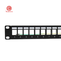 Harga Terbaik & Kualitas Premium Panel Patch Modular Tanpa Pelindung Kategori 6A 19" 1U 24 Port untuk Pemasangan Rak Pusat Data dan Pengkabelan Jaringan