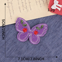 Patchs brodés à la machine, motifs arc-en-ciel, cerise, papillon, abeille et pomme, accessoires et embellissements