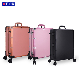 OBOX National Style Thread Makeup Case for Professional Artists Workroom Wheels Built-in Light Large Capacity Portable Design - Product Image 2