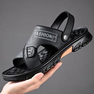 Sandalias de Plataforma para Hombre, Verano, para Exteriores, con Suela de Goma Transpirable, de Doble Uso, Estilo Slip-On - Product Image 2