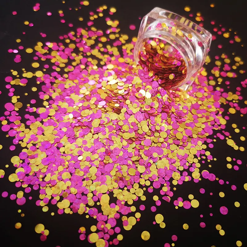 Ocrown hot sale glitter flake used for decoration print fitment nail beauty ceramic artwork clothes christmas tree decoration