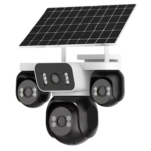 Hieasy đầy đủ màu sắc CCTV mạng Máy ảnh sur-veillance còi báo động thực 4 ống kính 4G aov năng lượng mặt trời Máy ảnh 24 giờ ghi âm năng lượng mặt trời máy ảnh - Product Image 2