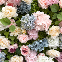 Mur de fleurs artificielles 5D pour jardin, toile enroulable 8ft x 8ft, pour décoration de mariage, fête et événement