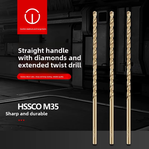 Mũi khoan có cán thẳng có chứa coban cực dài Máy đục lỗ bằng thép tốc độ cao Máy đục lỗ sắt 100/120 Mũi khoan lỗ sâu - Product Image 3