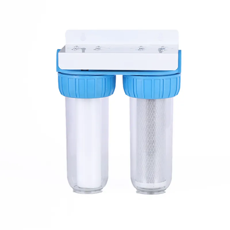 Bluecap transparent pipe DOUBLE stage components ro uv water bottle filter purifier