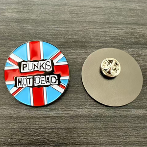 Al por mayor: Colección de pines metálicos de música, inspirados en el punk rock, con la frase 'PUNKS HOT <span class=keywords><strong>DEAD</strong></span>', como recuerdos para fans de la música. - Product Image 2