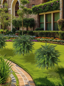 Buisson artificiel vert en faux cèdre résistant aux intempéries pour l'aménagement paysager des jardins, des patios et des allées - Product Image 5