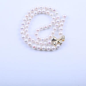 Zhuji <b>Pearl</b> Wholesale S925 <b>Silver</b> Pendant <b>Necklace</b> 6-9mm Aquaculture Freshwater Round <b>Pearl</b> Simple Style - Product Image 4