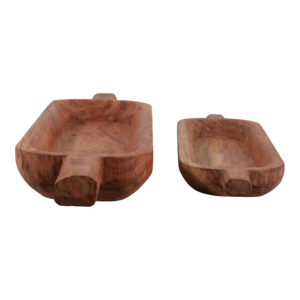 Ciotola Decorativa Rettangolare in Legno per Centrotavola, Decorazione per la Casa, Accento per Cucina, Portachiavi o Ornamento - Product Image 6