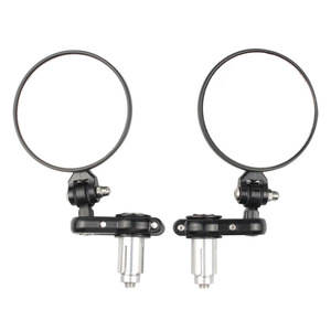 Universal 3 Inch Round Folding Bar End Side Motorcycle Mirrors Scooter & Bike Compatible with Suzuki Yamaha Kawasaki - Product Image 4