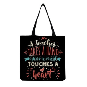 <span class=keywords><strong>Sac</strong></span> à main personnalisé grand format avec poignée, idéal pour la fête des enseignants, accessoires cadeaux pour professeurs, vente en gros, faible MOQ. - Product Image 2