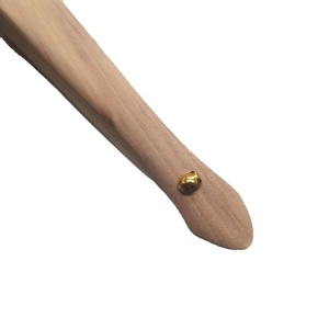 Éventail en lin personnalisé de 23 cm avec peinture d'art populaire, doublure en bambou, fait main, portable, pour décorations et cadeaux de mariage et de fêtes - Product Image 6