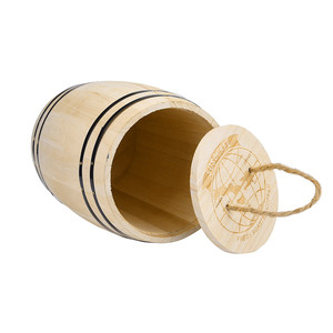 Moderno imballaggio artigianale in legno massello di chicco di caffè portatile coperchio di tè merci secche piccolo imballaggio in legno per feste Sisal corda - Product Image 6