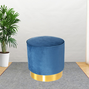 <span class=keywords><strong>Pouf</strong></span> rond en tissu pour salon et chambre à coucher, <span class=keywords><strong>mini</strong></span> tabouret de repos portable pour la maison - Product Image 3