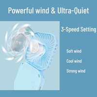 Mini USB charge suspendu cou ventilateur de refroidissement par air petit ventilateur de bureau extérieur Mini ventilateur portable pliable avec miroir