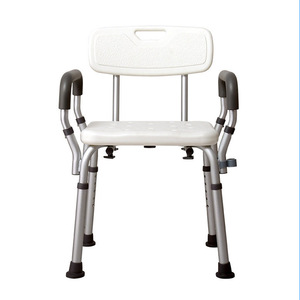 <b>Shower</b> <b>Chair</b> Aluminum Alloy 42cm x 50cm x 73~83cm Non Slip Bathroom Safety Equipment <b>For</b> <b>Elderly</b> Pregnant Women - Product Image 2