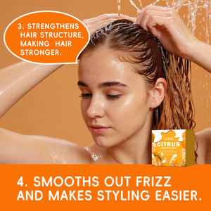 Champú sólido en barra de cítricos, ecológico, personalizado, con ingredientes naturales para controlar la grasa del cabello. - Product Image 5